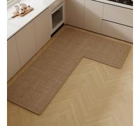 Tappeto Cucina Angolare Forma L Antiscivolo, Tappetini Assorbenti Pavimento | Resistenti Impermeabili Supporto Gomma Decorazione Casa Stanza Bagno Lavanderia Lavello Cucina(002 L,80*150*45cm)