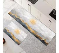 Tappeto Cucina Antiscivolo Lavabile 2 Pezzi, Tappeti e Tappetini da Cucina, Tappeto Bagno Assorbente per Corridoio, Sala da Pranzo e Ingresso, Casa, Ufficio Decor Mountain 45x70cm+45x140cm 6-1184