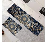 Tappeto Cucina Antiscivolo Lavabile 2 Pezzi, Tappeti e Tappetini da Cucina, Tappeto Bagno Assorbente per Corridoio, Sala da Pranzo e Ingresso, Casa, Ufficio Decor Mandarins 45x70cm+45x140cm 6-1036