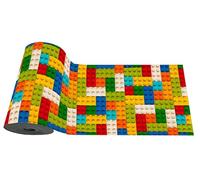Tappeto Cucina Antiscivolo Lavabile Passatoia Cucina Corridoio Camera Ingresso Resistente Tappeto Multiuso al Metro Made in italy 52x400 cm Mod.82 Legos Multicolor