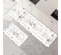 Tappeto Cucina Antiscivolo Lavabile, Tappeti Cucina 2 Pezzi, Super Assorbente Passatoia Corridoio Tappetino Decor per Zerbino Ingresso, Lavanderia, Corridoio, Ufficio Spring 80x120cm+80x240cm 1-792