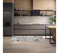 Tappeto Cucina Cementine con Antiscivolo Arredo Classico Moderno Passatoia Cucina Ingresso Colori Moderni Arredo Salotto Camera Made in Italy (Grigio Perla, 57x190 cm)