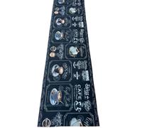 Tappeto Cucina Coffee Time Nero a metraggio nero shabby chic cappuccino 60 cm