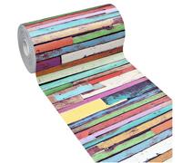 emmevi Tappeto Cucina Gomma Pvc Corsia Antiscivolo Lavabile Antimacchia Listelli Legno Colorati 51x180 Cm