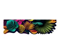 Tappeto Cucina Gomma Pvc Sagomata Antimacchia Stampa Digitale 3D Foglie Colorate
