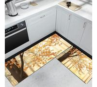 Tappeto Cucina in Scenario Naturale Luce Del Sole Sugli Alberi Gialli Antiscivolo e Lavabile Runner Multiuso Resistente all'usura Passatoia Cucina Antimacchia Adatto da tenere sotto il LavandinoGiallo