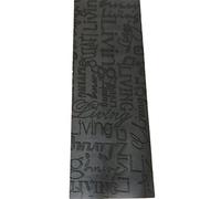 Tappeto cucina living design scritte nero grigio lavabile in lavatrice antiscivolo (50 x 200)