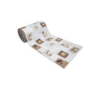 Tappeto Cucina PVC Passatoia ANTIMACCHIA antiscivolo cuori beige shabby SUITE18