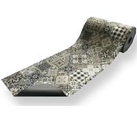 Tappeto Cucina Stuoia Corsia Passatoia Gommato Piastrelle 07rm Grigio Made Italy