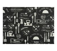 Tappeto cucina Surf Full lavagna nero 55 x 120 cm