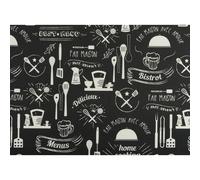 Tappeto cucina Surf Full lavagna nero 55 x 90 cm