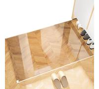 Tappeto d’Ingresso Trasparente 2mm Spessore Grande Formato per Pavimenti Legno Casa Ufficio Pulizia Facile Antiscivolo per Sedie e Traffico Intenso(50X80CM)