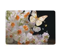 Tappeto da 152 x 101,6 cm con farfalle e narciso, tappeto moderno per soggiorno, casa colonica, tappeto moderno per camera da letto, sala da pranzo, ufficio, cucina, lavabile