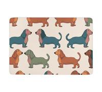 Tappeto da 152 x 101,6 cm con simpatici cani bassotto, per soggiorno, casa colonica, tappeto moderno, per camera da letto, sala da pranzo, ufficio, cucina, lavabile