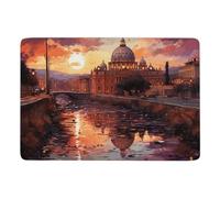 Tappeto da 152 x 101,6 cm con tramonto a Roma, per soggiorno, casa colonica, tappeto moderno, per camera da letto, sala da pranzo, ufficio, cucina, lavabile