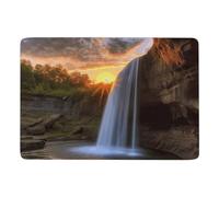 Tappeto da 152 x 101,6 cm, motivo: cascata al tramonto, per soggiorno, casa colonica, moderno, per camera da letto, sala da pranzo, ufficio, cucina, lavabile