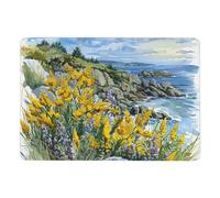 Tappeto da 152 x 101,6 cm, rocce e spiaggia, per soggiorno, casa colonica, tappeto moderno, per camera da letto, sala da pranzo, ufficio, cucina, lavabile