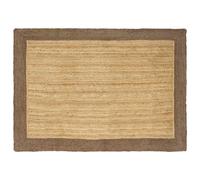 vidaXL Tappeto in iuta grigio, 120 x 170 cm, tappeto per soggiorno, decorazione in iuta beige, fatto a mano, rettangolare, stile interno di lusso