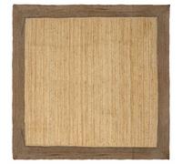 vidaXL Tappeti per area Grigio 240 x 240 cm Juta, Tappeto per Soggiorno, Decorazione in Juta Beige fatta a mano, Stile e Comfort per la tua Casa