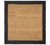 vidaXL Tappeti per area Grigio Scuro 300 x 300 cm Juta, Tappeto per Soggiorno, Decorazione in Juta Beige fatta a mano, Stile e Comfort per la tua Casa