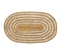 vidaXL Tappeto marrone 152 x 245 cm iuta, tappeto in iuta bohemien, tappeto intrecciato per soggiorno, accento elegante al pavimento, opaco eco-responsabile, arredamento pratico per la casa