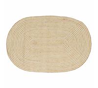 vidaXL Vloerkleden Natuurlijk en Wit 122 x 183 cm Jute
