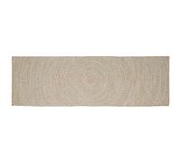 Tappeto da Area Naturale e Bianco 80 x 250 cm Juta