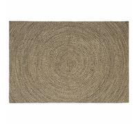 vidaXL Tappeto naturale e nero, 160 x 230 cm, iuta, tappeti moderni, grande tenda per soggiorno, decorazione testurizzata, ecologico, design minimalista