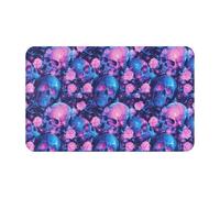 Tappeto da bagno - 50,8 x 80 cm tappetini da cucina per pavimento, tappeti per ingresso interni, gufo luna fiori antiscivolo lavabile bagno lavanderia porta tappeto