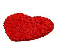 Tappeto da bagno a forma di cuore morbido Shag cucina tappeto porta piedi tappetino antiscivolo striscia assorbente zerbino bagno doccia tappeti Shaggy tappeto rosso 70 * 80 cm