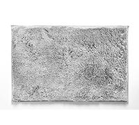Tappeto da bagno a forma di pinguino, 100% pile di micropoliestere, argento, 60 x 90 cm