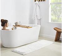 Tappeto da bagno a forma di pinguino, 100% pile di micropoliestere, bianco, 50 x 152 cm
