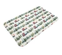 Tappeto da bagno antiscivolo, lavabile, con stampa di camion della foresta, tappetini da cucina per pavimenti, tappeti per ingresso, interni, lavanderia, bagno, porta con retro in gomma, 50 x 80 cm