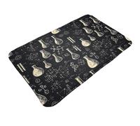 Tappeto da bagno antiscivolo lavabile - Science Lab Doodle modello A stampa tappetini da cucina per pavimenti, tappeti per ingresso interni, bagno, lavanderia, porta tappeto con retro in gomma 50 x 80
