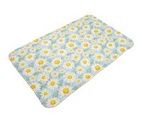 Tappeto da bagno antiscivolo, lavabile, tappetini da cucina per pavimenti, tappeti per ingresso interni, Fujiman margherite fiori lavanderia bagno porta tappeto con retro in gomma 50,8 x 80 cm