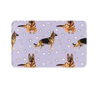 Tappeto da bagno antiscivolo lavabile - Tappetini da cucina per pavimenti, tappeti per ingresso interni, motivo: pastore tedesco, amore per lavanderia, bagno, porta con retro in gomma, 50,8 x 80 cm