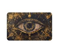 Tappeto da bagno antiscivolo, lavabile, tappetino da cucina per pavimento, tappeti per ingresso interni, mistico occhio d'oro, lavanderia, bagno, porta con retro in gomma, 50,8 x 80 cm