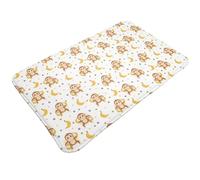 Tappeto da bagno antiscivolo, lavabile, tappetino da cucina per pavimento, tappeti per ingresso interni, carino scimmia banana, lavanderia, bagno, porta con retro in gomma, 50,8 x 80 cm