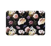 Tappeto da bagno antiscivolo, lavabile, tappetino da cucina per pavimento, tappeti per ingresso interni, garofani, fiori, margherite, lavanderia, bagno, porta con retro in gomma, 50,8 x 80 cm