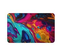 Tappeto da bagno antiscivolo, lavabile, tappetino da cucina per pavimento, tappeti per ingresso interni, colorati vortici astratti per lavanderia, bagno, porta con retro in gomma, 50,8 x 80 cm