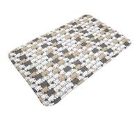 Tappeto da bagno antiscivolo, lavabile, tappetino da cucina per pavimento, tappeti per ingresso interni, con simpatico volto di gatto, lavanderia, porta del bagno, con retro in gomma, 50,8 x 80 cm