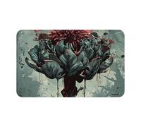 Tappeto da bagno antiscivolo, lavabile, tappetino da cucina per pavimento, tappeto per ingresso, tappeto per interni, zombie, fiore apocalisse, lavanderia, bagno, porta con retro in gomma, 50,8 x 80