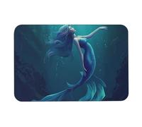 Tappeto da bagno antiscivolo Tappetino da bagno blu sirena tappeti da bagno assorbente tappetino da bagno ad asciugatura rapida tappetino da doccia tappeto lavabile tappeto soggiorno Diatomea fango