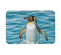 Tappeto da bagno antiscivolo Tappetino da bagno Happy Penguin in the Water Bath Rugs Tappetino da bagno assorbente Tappetino da bagno ad asciugatura rapida Tappetino da doccia Tappeto lavabile Tappeto