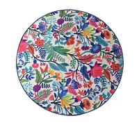 Tappeto da bagno bianco e fiori colorati