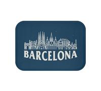 Tappeto da bagno blu - Barcelona Minimalist Spagna Barcellona Travel - Dimensioni: 60 x 40 cm
