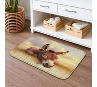 Tappeto da bagno con asino che sogna la scena degli animali sereni, design adorabile, morbido tappeto da doccia assorbente, antiscivolo, decorativo, in memory foam, lavabile, 50 x 81 cm