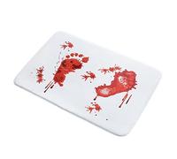 Tappeto da Bagno con Sangue di Halloween | Zerbino Ingresso per Bagno - Bloody Mat Red Horrible Tappetino per Bagno, lavandino, Cucina