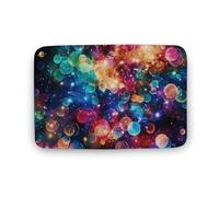 Tappeto da bagno con stelle arcobaleno colorate, antiscivolo, assorbente, resistente allo sporco, per cucina, ingresso, resistente, lavabile, per decorare la casa, 50 x 80 cm