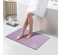 Tappeto da bagno con terra di diatomee, ad asciugatura rapida, super assorbente, con fondo in gomma antiscivolo, adatto sotto la porta, tappeti da pavimento davanti alla vasca da bagno, doccia,